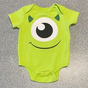 Disney baby Lime Green Monster One-Piece Onesie
